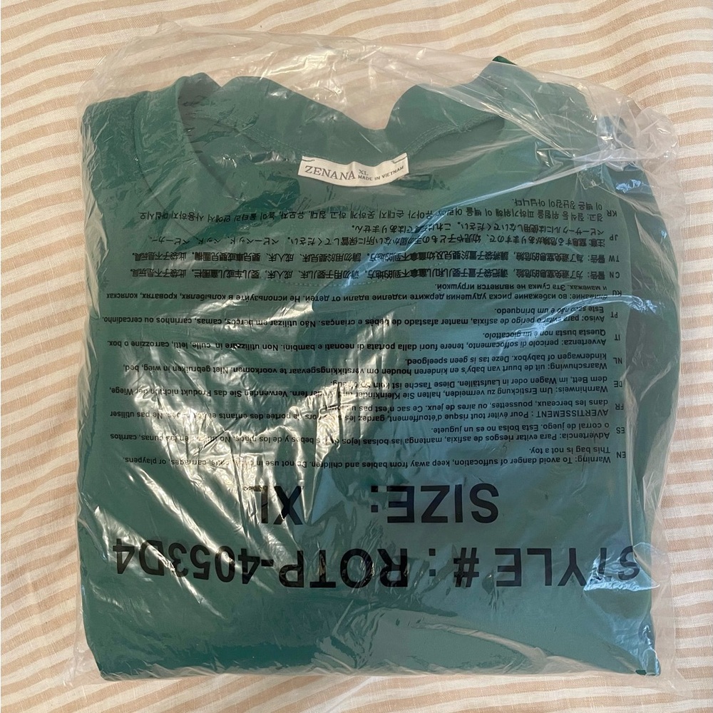 Zenana Outfitters Sage Green Scuba Crew + Jogger Set Size XL NWT - Picture 4 of 5